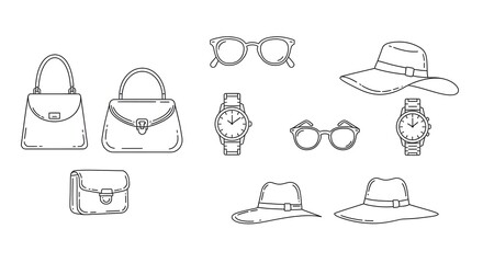Collection of environmental and recycling outline icons, including solar panel, reusable bag, bicycle, and green energy symbols.