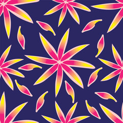textile design with cute silhouette foliage pattern image
