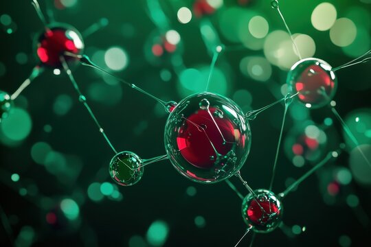 Complex molecular structure illustration.