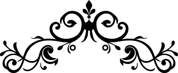 Elegant Flourish Divider - Ornate Floral Scroll Ornament