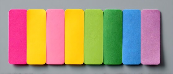 Colorful array of vibrant sponge cleaning pads