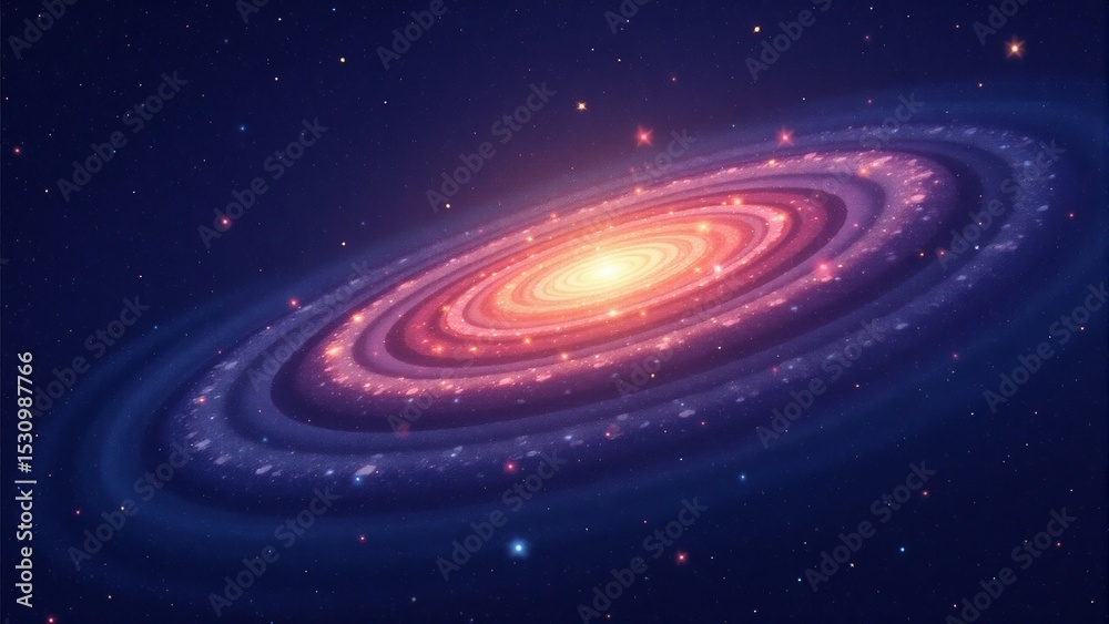 Canvas Prints spiral galaxy with nebula in dark space
