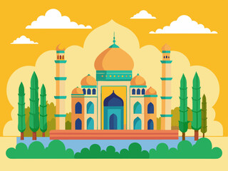 doodle of india s taj mahal