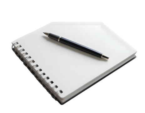 Blank Spiral Notebook and Pen Ready for Your Ideas and Notes