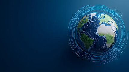 Fototapeta premium Futuristic Globe Technology Background
