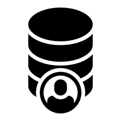 Customer database glyph icon