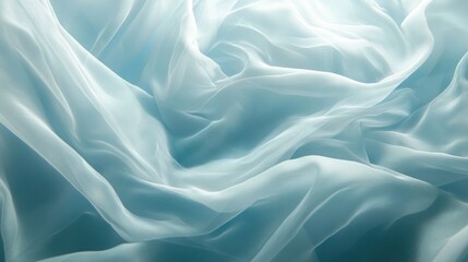 Fototapeta premium Light Blue Fabric Drape