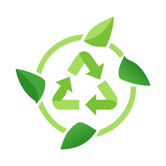 Obraz premium Zero Waste Recycle Logo – Clean Eco Vector Graphic