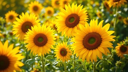 Fototapeta premium May Bloom: Natural Yellow Sunflower Display