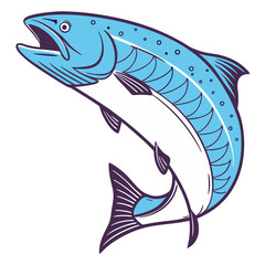 High-resolution image of fresh salmon isolated on a white background, Perfect for food packaging, seafood menus, culinary blogs, and nutrition content, Shows detailed texture and color of raw salmon

