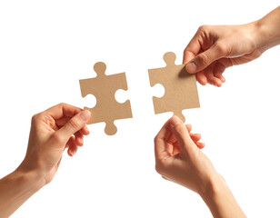 hands holding puzzle