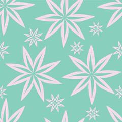 textile design with cute silhouette foliage pattern image
