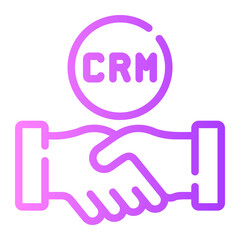 handshake gradient icon