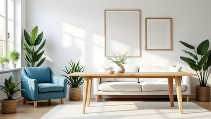 Minimalist Living Room Interior Featuring a Sofa