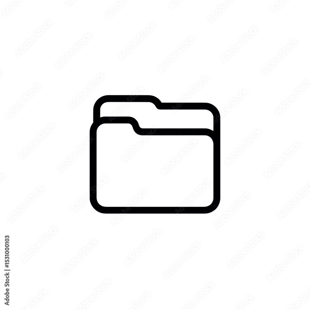 Poster simple and elegant document folder icon on a minimalistic background for easy file organization and 