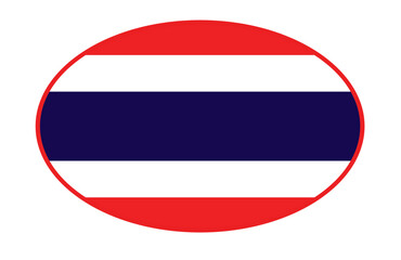 Thailand flag ellipse shaped. vector	
