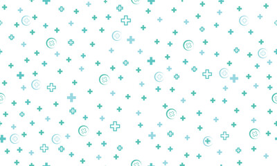 Medical cross seamless background.  Medical, science and technology pattern. Geometric background from cross.