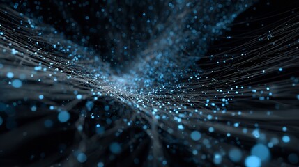 Abstract Glowing Blue Particle Background Intricate Energy Flow