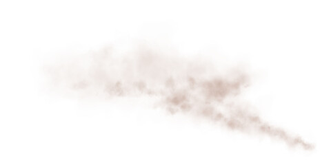 Delicate chocolate brown haze resembling magical dust, gently dispersed in the air.