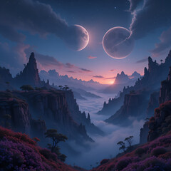 sunrise over the mountains