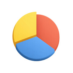 Obraz premium Colorful 3D Pie Chart Visualization for Data Analysis and Presentation in Business Reports Transparent background or png