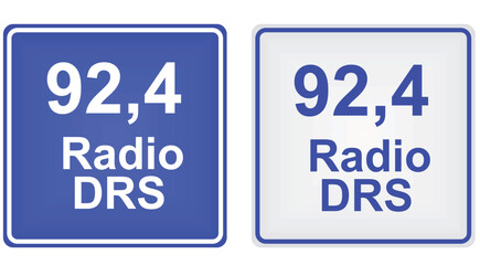Radio DRS sign. vector illustration