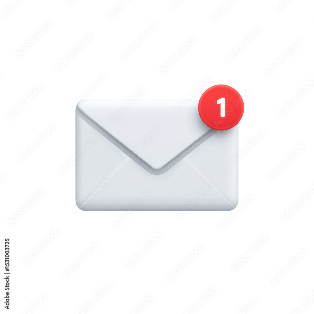 Aufkleber email notification icon with message alert symbolizing communication and digital interaction in mode