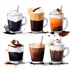 Various delightful desserts and beverages
