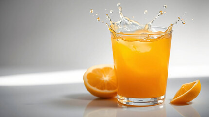 Refreshing Orange Juice Splash with Citrus and Berries – High-Speed Drink Photography