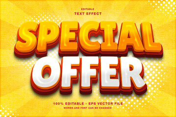 Special Offer 3d Editable Text Effect Template