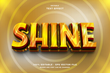 Shine Gold 3d Editable Text Effect Template