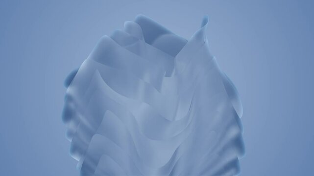 chambray blue 3D abstract wave animation with smooth gradient transitions. Dynamic flowing shapes create a colorful and modern design. Non-looping animation