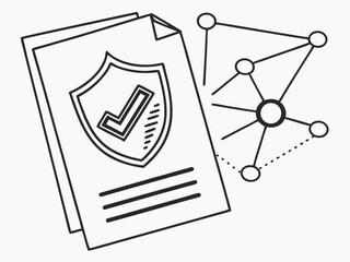 Stylish Minimal Vector Icon Of A Document Or Paper With A Icon