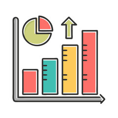 business graph with arrow