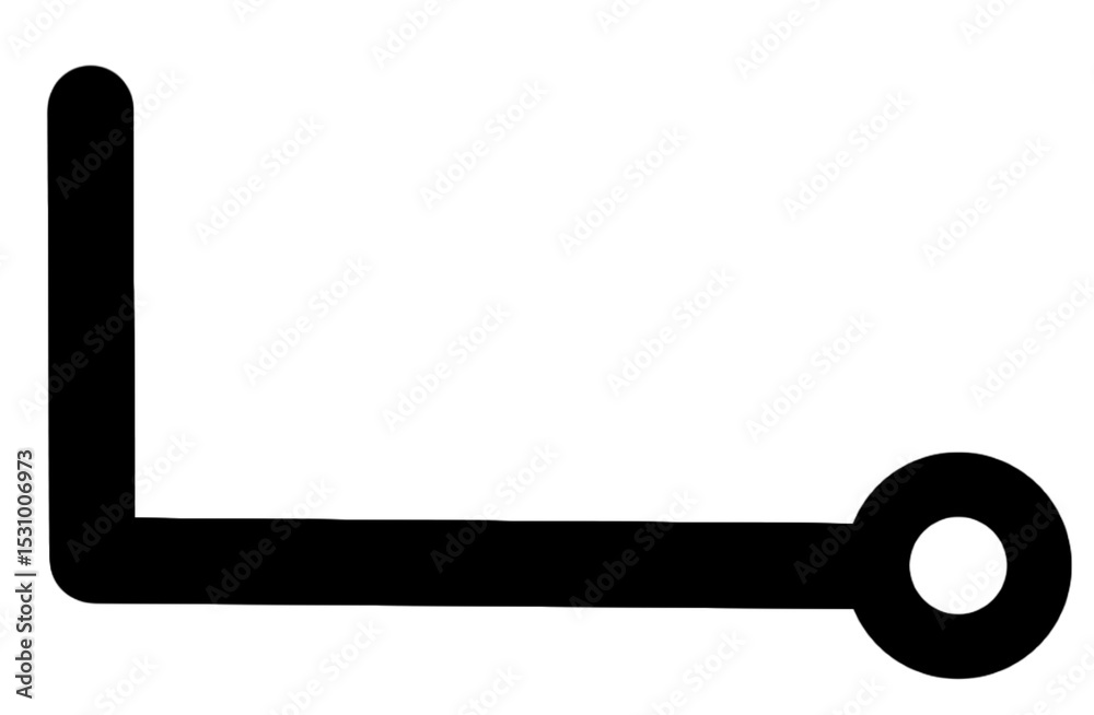 Fototapete connecting arrow point on transparent background