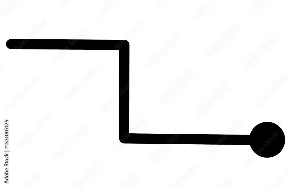 Fototapete connecting arrow point on transparent background