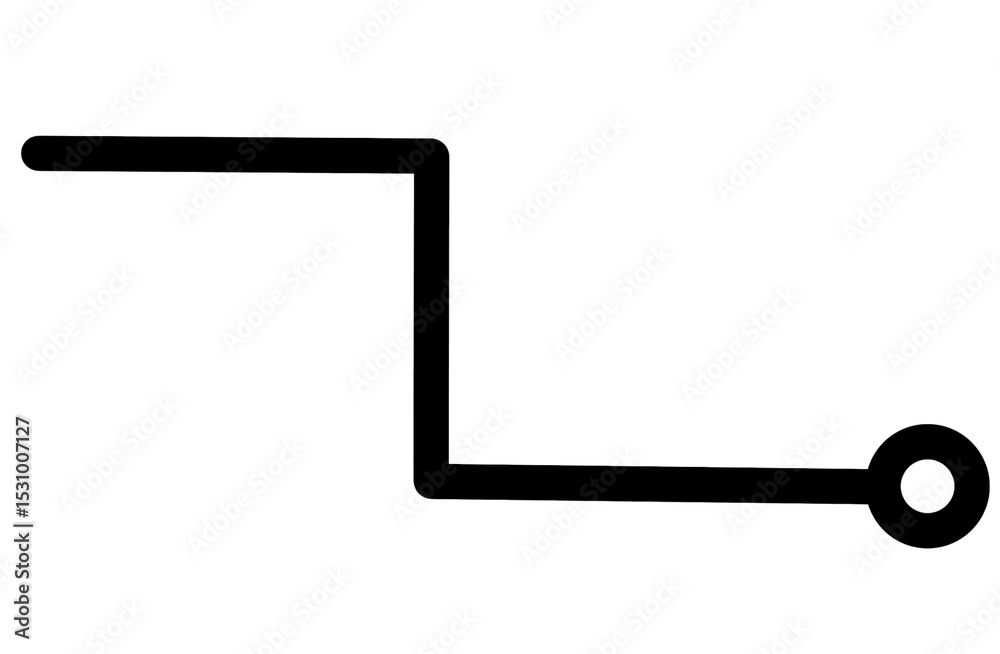 Fototapete connecting arrow point on transparent background