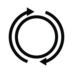 Circular Arrow with Two Directions in a Loop