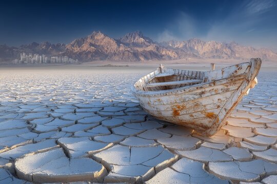 The Sau reservoir's dock at Panta de Sau has been abandoned due to the worst drought in Catalonia's history
