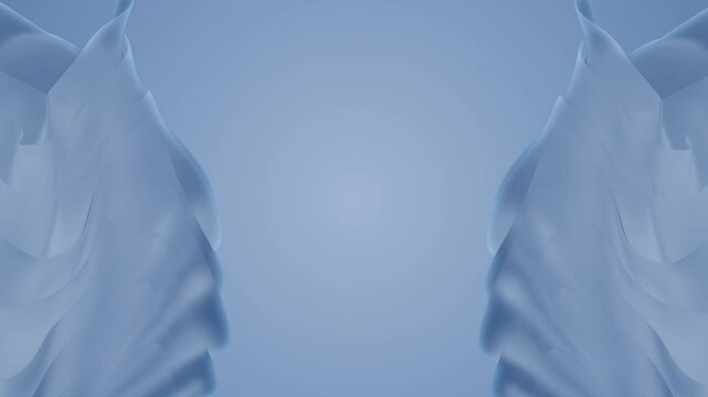 chambray blue 3D abstract wave animation with smooth gradient transitions. Dynamic flowing shapes create a colorful and modern design. Non-looping animation