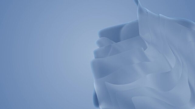chambray blue 3D abstract wave animation with smooth gradient transitions. Dynamic flowing shapes create a colorful and modern design. Non-looping animation