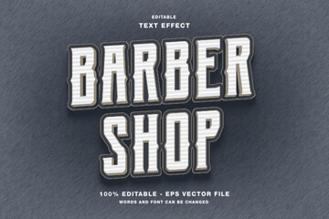 Barbershop 3d Editable Text Effect Template