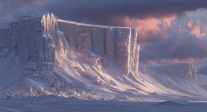 A glacial lagoon features a floating iceberg, symbolizing climate change, and serves as a scenic backdrop for travel and adventure, as well as science and environmental education