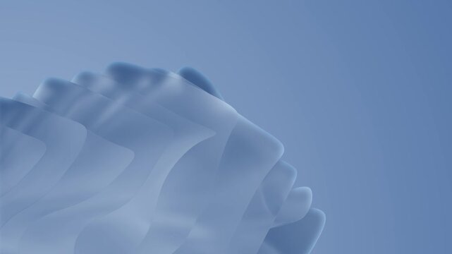 chambray blue 3D abstract wave animation with smooth gradient transitions. Dynamic flowing shapes create a colorful and modern design. Non-looping animation