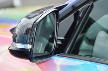 close up of car headlight