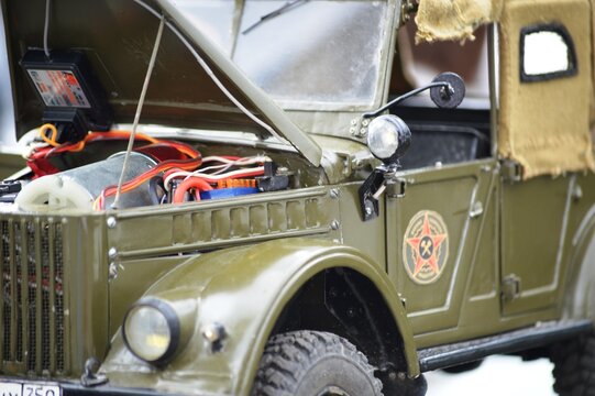 police car in action