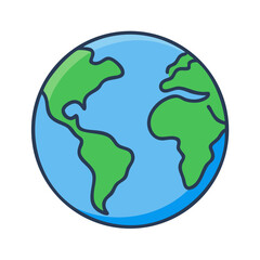 earth globe icon vector