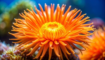 Obraz premium orange sea anemone like a flower