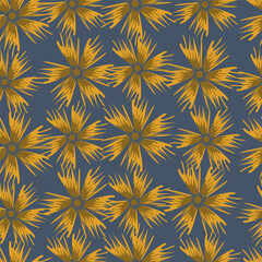textile design with cute silhouette foliage pattern image
