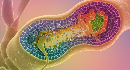 Obraz premium Water Uptake in Rhizomes During Dormancy